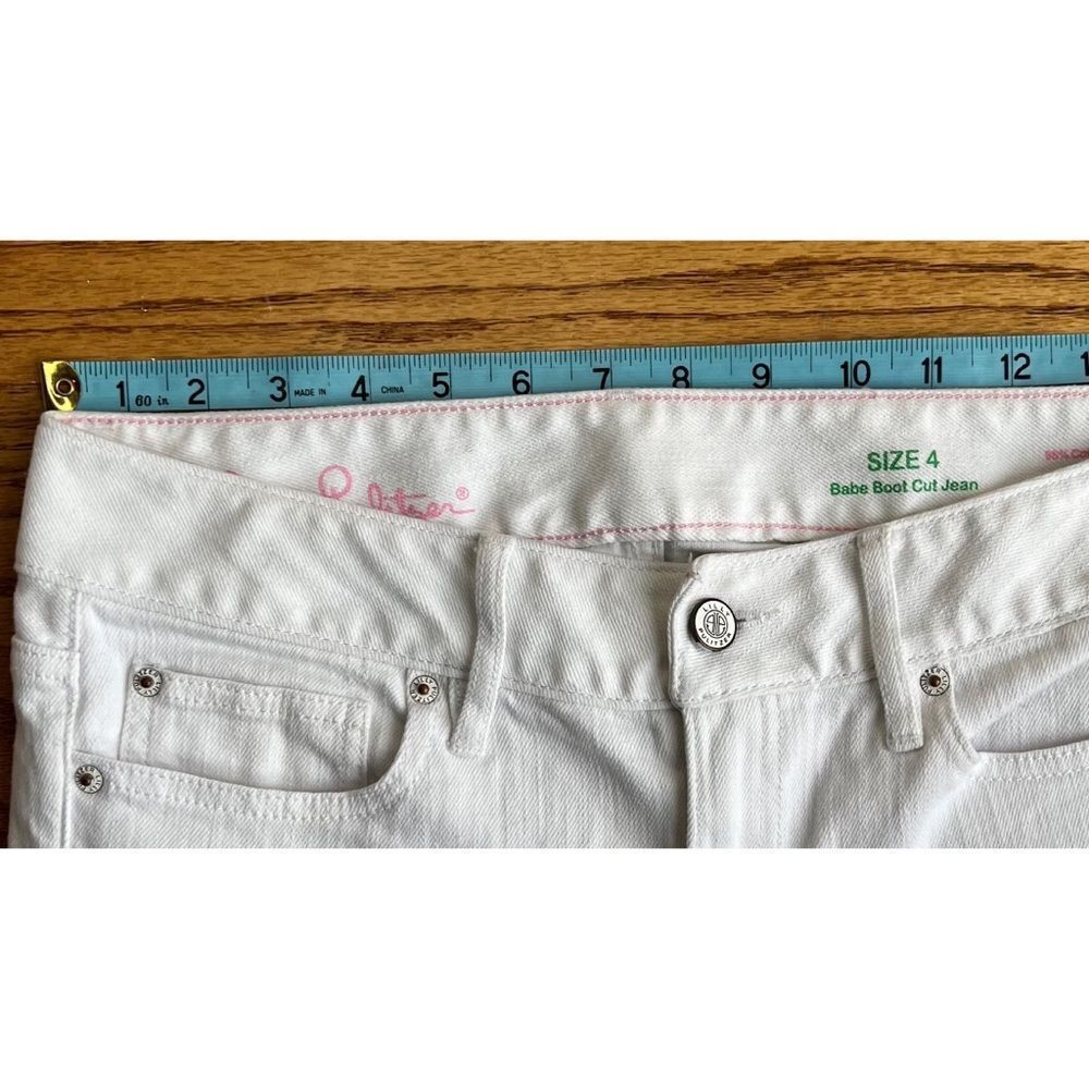 Lilly Pulitzer White Babe Bootcut Jeans Size 4 Style 26690 MSRP $148 - Picture 8 of 16